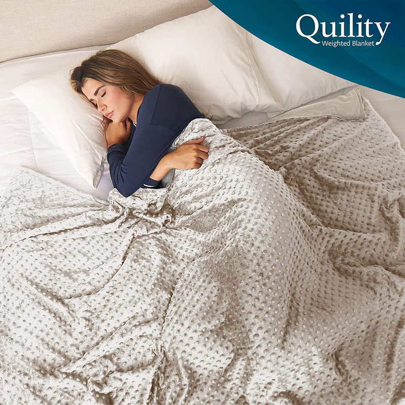 Quility 20 Pound Weighted Blanket Duvet Cover For Adults F Q 60 X 80 Navy Wayfair Canada